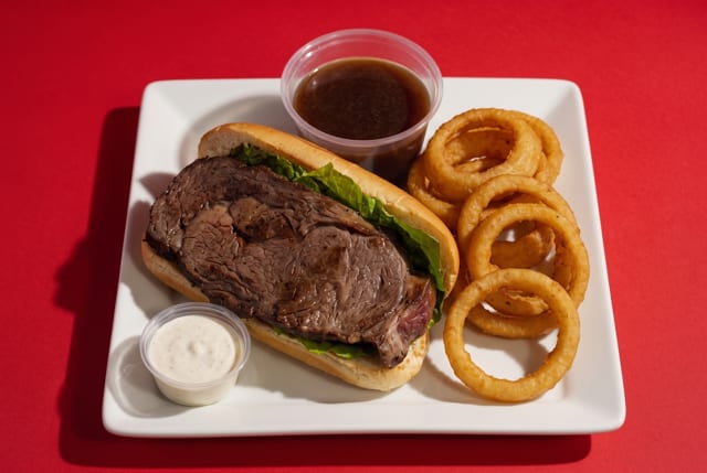 Prime Rib Sandwich.