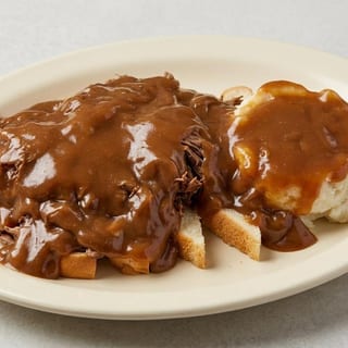 Open Faced Roast Beef Sandwich