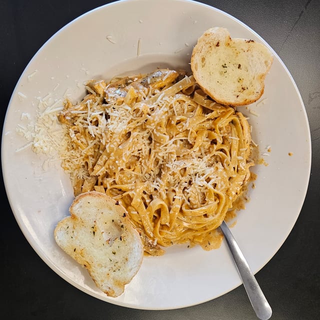Blackened Chicken Fettuccine.