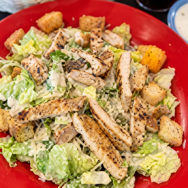 Grilled Chicken Caesar Salad.