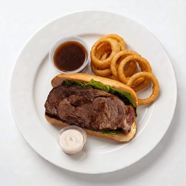Prime Rib Sandwich.