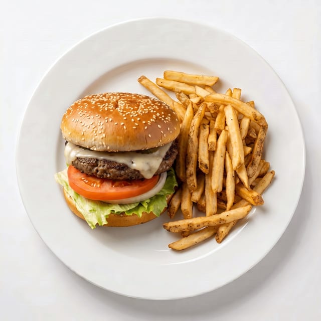 Mushroom & Swiss Burger.