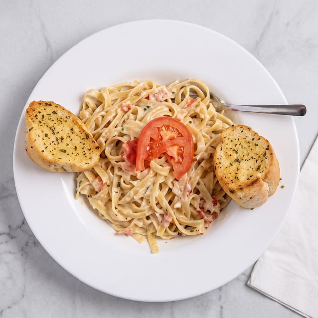 Blackened Chicken Fettuccine.