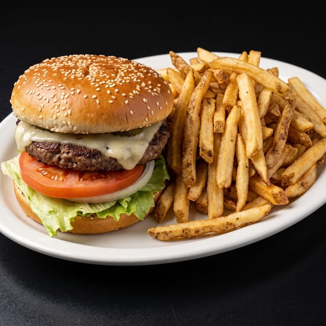 Mushroom & Swiss Burger.