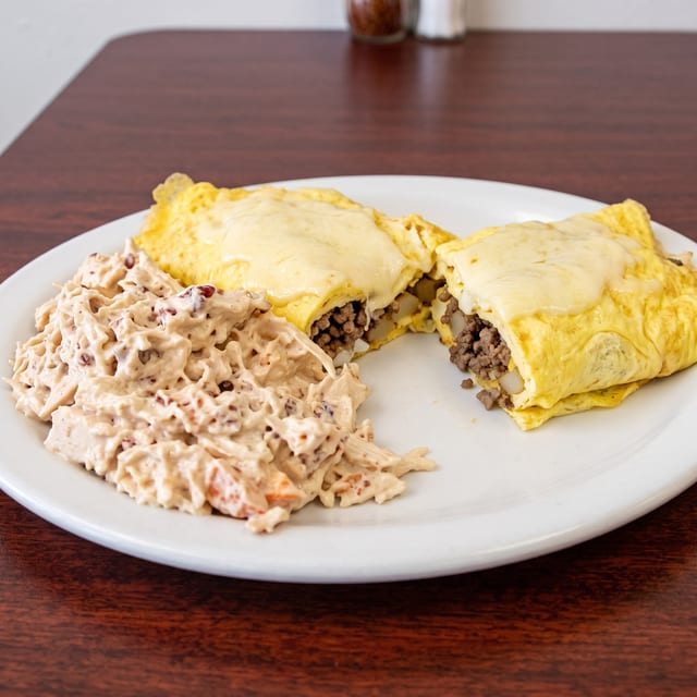 Philly Cheesesteak Omelet.